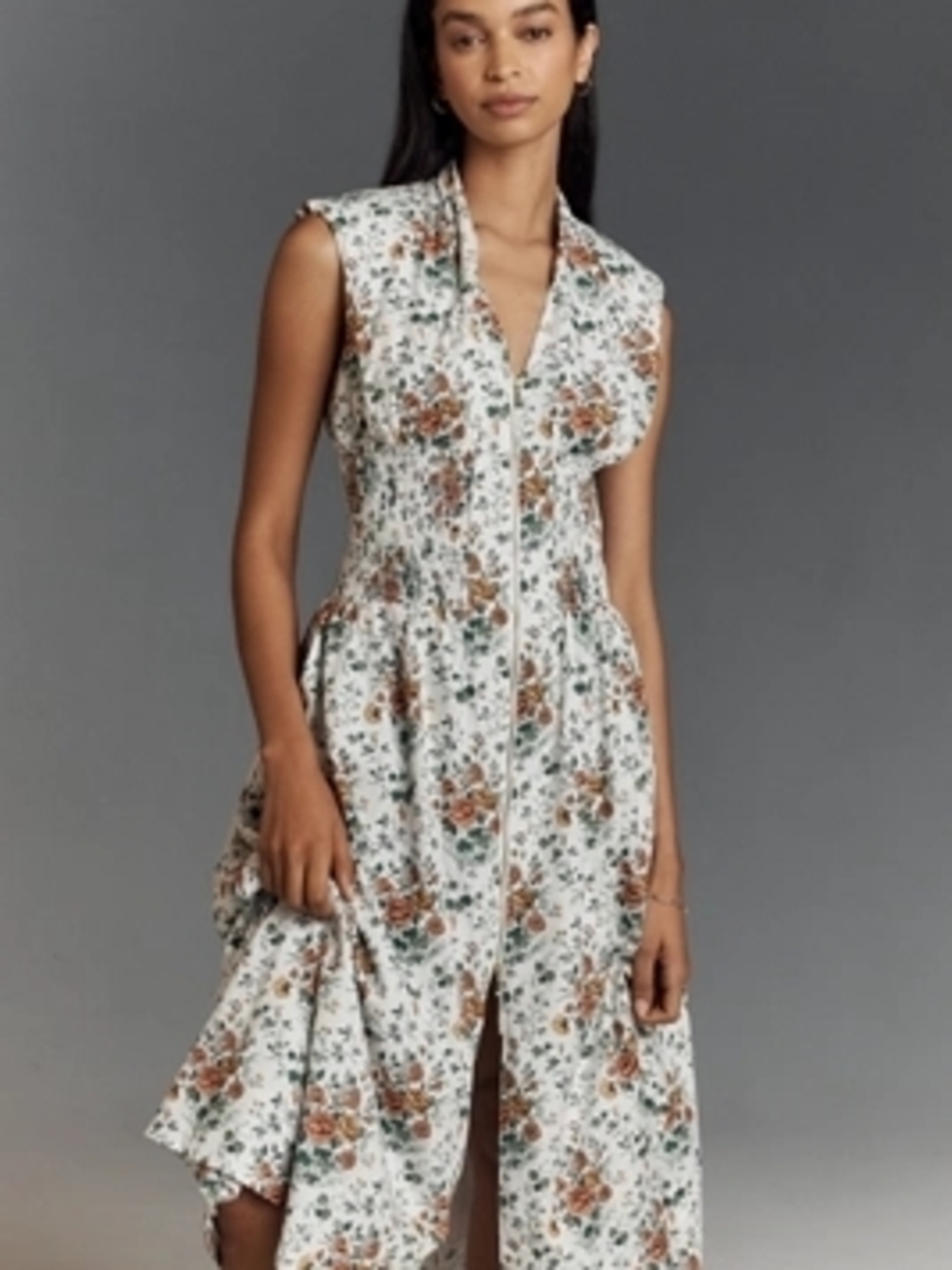 3x Anthropologie Tommie Floral Button-Front Sleeveless Midi Dress